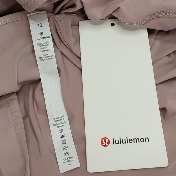 'LULULEMON' WRAP TIES 'TWIST ME UP' CROP TANK FOUR-WAY STRETCH IN DÙSTY ROSÀY - Picture 6 of 15